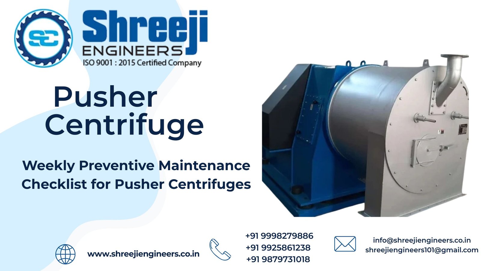 Pusher Centrifuge Manufacturer In Gujarat