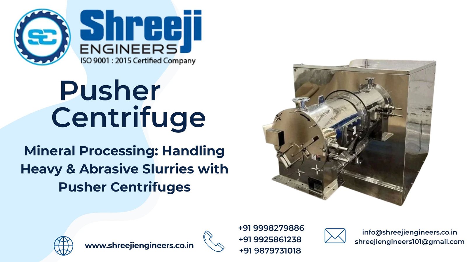 Mineral Processing Handling Heavy & Abrasive Slurries with Pusher Centrifuges